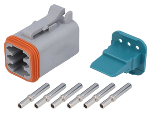 Комплект разъема, "мама", PIN: 6, 20 AWG to 14 AWG
